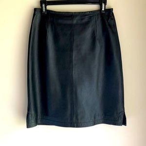 Yvonne Marie black leather skirt